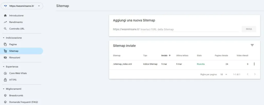 Perché il Mio Sito Non Compare su Google? 6 Motivi e Soluzioni 2 Perché il Mio Sito Non Compare su Google - invia sitemap